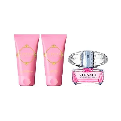 DMG PKG Versace Bright Crystal By Versace 3pc Gift Set For Women • $54.99