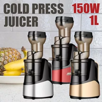 Cold Press Juicer Whole Fruit Chute Slow Extractor Vegetable Processor 1L • $89.99