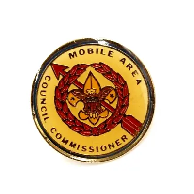Council Commissioner Mobile Area Council Hat Lapel Pin Alabama Boy Scouts BSA AL • $15