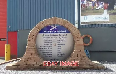 £1.80 • Buy Photo  Greenock Welcome To Scotland Weather Forecasting Stone Greenock Ocean Ter
