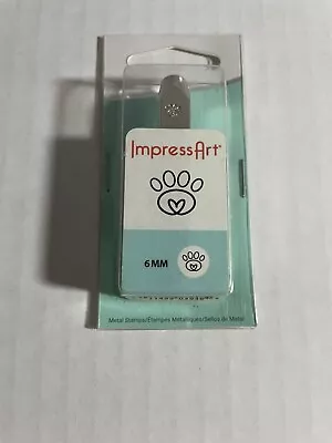 Impressart Metal Stamp 6mm Paw Print With Heart • $6.95