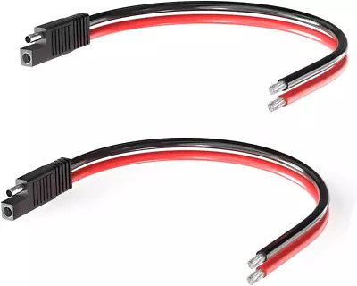 SAE Connector Cable10Awg 1FT 2 Pin SAE Quick Connector Disconnect Plug For Sola • $17.29