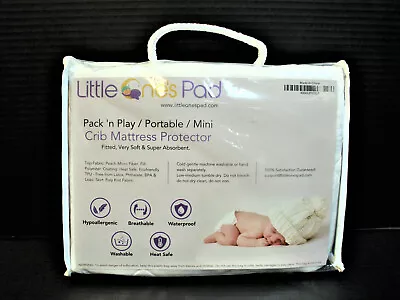 Little Ones Pad Pack N Play Crib Mattress Cover Protector White • $10.88