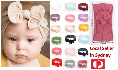 $2.45 • Buy Baby Girls Toddler New Born Turban Nylon Head Wrap Top Knot Soft Baby Headbands 