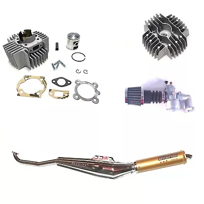 PUCH 70cc 45mm Hi Performance Big Bore Complete Kit W Exhaust For ZA50 E50 Moped • $284.48