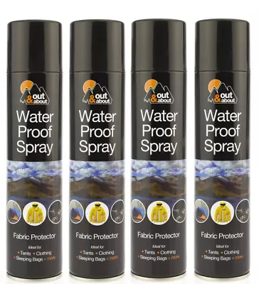 2 X WATERPROOF SPRAY FOR TENT CLOTH SHOES FISHING CAMPING FABRIC PROTECTOR 300ml • £6.99