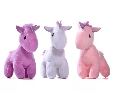 Besties Pack Of 3 | Unicorn Plush Toy Set | Pink Purple White • £7.99