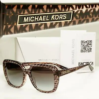 Michael Kors Oversized MK Logo Print Brown Sunglasses MK 2140F Manhasset 37778G • $102.09