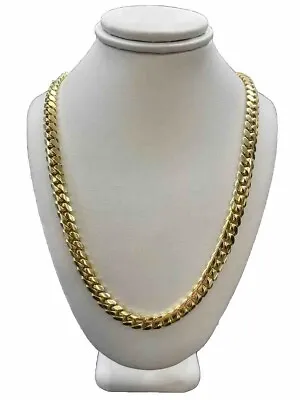 14k Yellow Gold Men's Miami Cuban Link Chain Necklace 22 -26  7-9mm 80-150 Grams • $5850