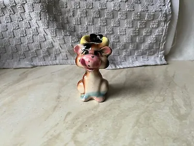 Small Pottery Cow Statue • £1