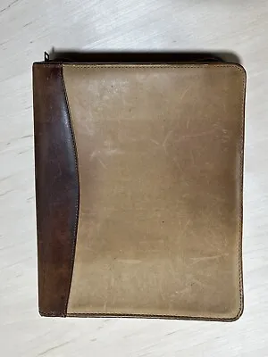 Vintage Franklin Quest Binder Made In USA Tan/Brown Grand Canyonland Leather • $85