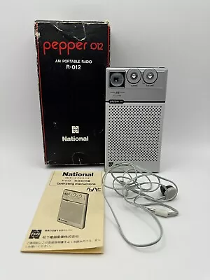 Vintage National Panasonic Pepper 012 Japan Circa 1975 AM Portable Radio R-012 • £50