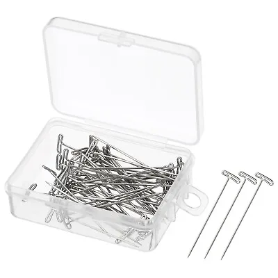 50Pcs T Pins Stainless Steel T-Pins 2 Inch Straight T-Pins Silver • £5.01