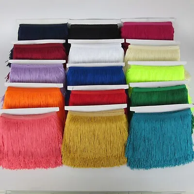 75 Colours! SILKY Brush Fringe Tassel Trim Craft Upholstery Retro Tape  Cushion