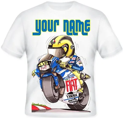 TOP Kids BOYS Personalised Koolart MOTORBIKE Yamaha T Shirt BIRTHDAY  • £10.99