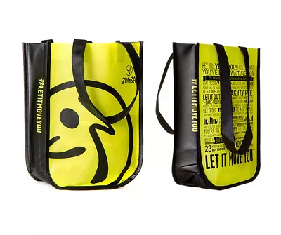 $4.99 • Buy ZUMBA Let It Move You Manifesto Logo Tote Bag Lime Green Perfect For Shoes New