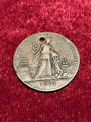 1814 Defeat Of Napoleon Medal / Medallion • £35