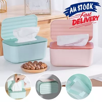 Wipes Dispenser Box Wet Baby Wipes Holder Tissue Storage Case With Lid Supplies • $14.85