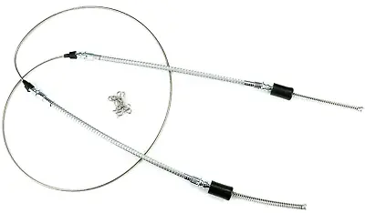 1965-1982 Corvette Rear Parking Park Brake Cable Kit Stainless + CLIPS C2 C3 NEW • $50.93