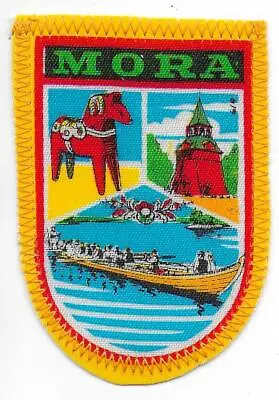 Mora Dalarna Province Sweden Old Printed Cloth Travel Souvenir Patch Dala Horse • $3.50