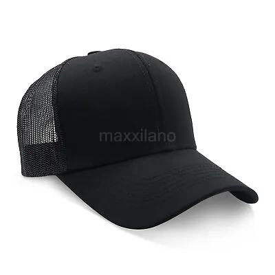 Men's Cotton Trucker Hat - Polo Style Mesh Baseball Cap Snapback Hats Women's • $7.75