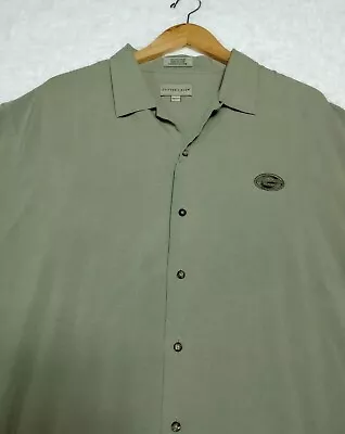 Cutter And Buck Green Bay Packers 100% Silk Mens 2XL Short Sleeve Shirt • $22.50