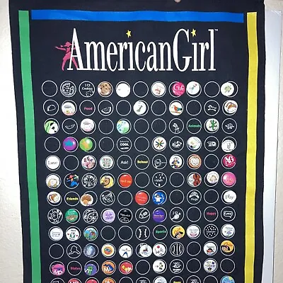 American Girl Grin Pin Banner With Large Pin Collection • $24.99