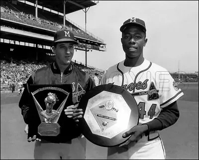 Hank Aaron Warren Spahn Photo 8X10 Milwaukee Braves 1958  Buy Any 2 Get 1 FREE • $7.95