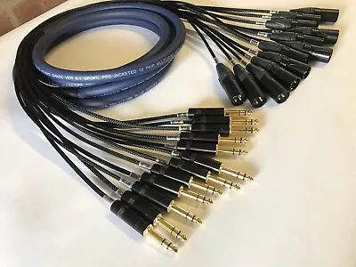 Analog Multicore 12 Way / CH Balanced XLR - TRS Snake Loom Van Damme - 3 Meter • £160