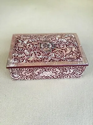 Lacquerware Inlaid Mother-Of -Pearl TRINKET Box From S.Korea • $42