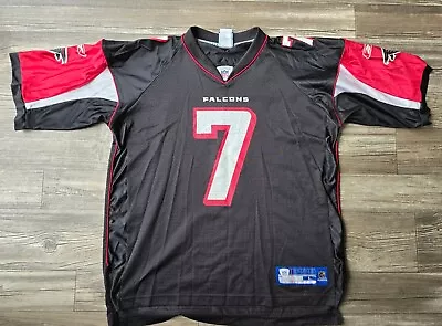 VINTAGE Reebok Atlanta Falcons Jersey Mens L Black Michael Vick Football NFL • $37.95