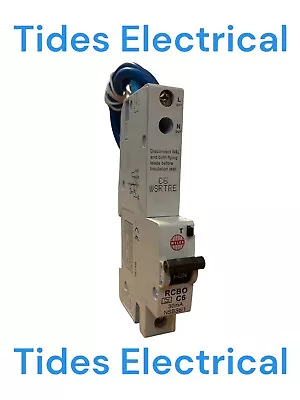 Wylex RCBO 6 Amp 30mA Type C 6A NH Range C6 NSBS6/1 • £17.99