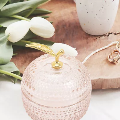  Household Jewelry Jars Container With Lid Storage Candy Buffet Desktop Glass • £13.25