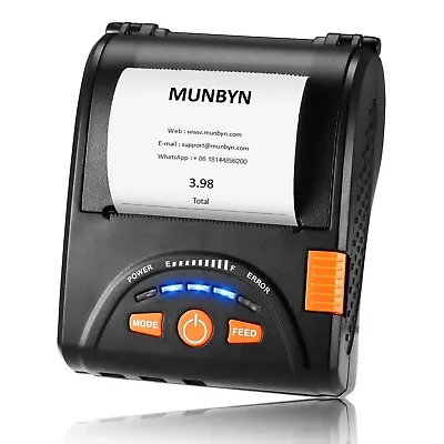MUNBYN Bluetooth 58mm Receipt Printer Android Bluetooth Mobile POS Printer P001 • $39.99