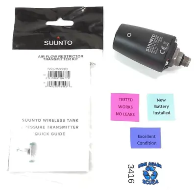 SUUNTO WIRELESS TANK PRESSURE TRANSMITTER Hoseless Scuba Dive Computer • $254.95