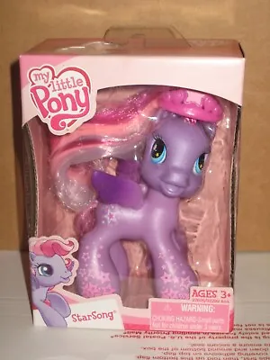 My Little Pony StarSong With Crown 2009 Purple Stars Wings NIB Loves The Stage • $13.94