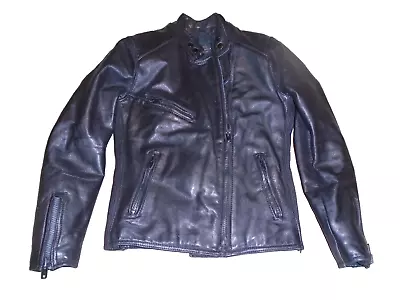 Vintage Hein Gericke For Harley Davidson Black Leather Motorcycle Jacket Size 36 • $69.97