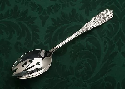 Milburn Rose By Westmoreland Sterling Silver Pierced Serving Spoon 8 3/8  • $88