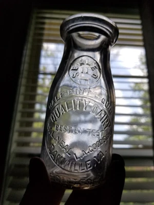 $29.98 • Buy Vintage Quality Dairy Half Pint Glass Bottle Danville, VA 5.5  Tall