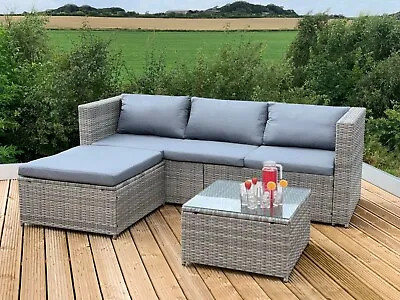 £199.96 • Buy Victoria Rattan Garden Furniture Corner Sofa Lounge Set In/Outdoor Extra Wide