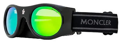 Moncler ML0051 Logo Band Ski Goggles 01X Black • $159