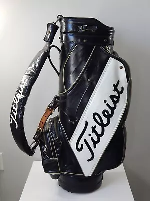 Vintage Black And White Titleist Golf Club Cart Bag • $58