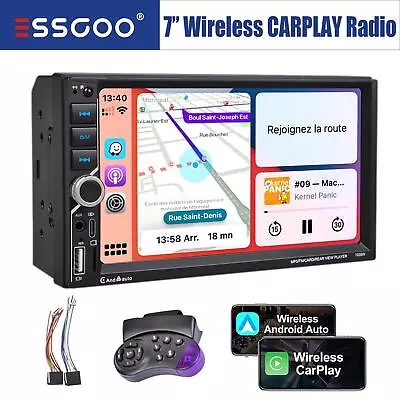 7  Double 2 DIN Wireless Apple Carplay Car Stereo Bluetooth Touch Screen Radio • $58.95