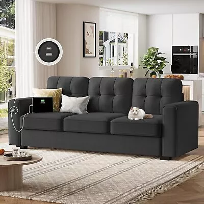 Modern 3 Seater Sofa Comfy Sofa Couches For Living Room Small Apartments Lounge • $399.99