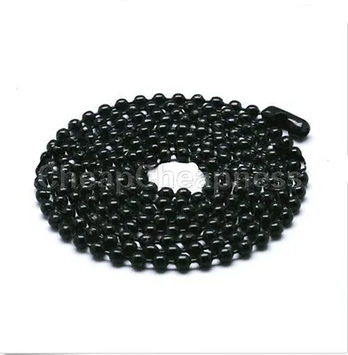 70cm Fancy Cool Men Necklace Ball Bead Chain Link Black For Dog Tag & PendanC-LO • $1