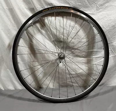 Silver Aluminum 32-Spoke 700C Front Wheel Shimano 105 1055 Hub Gatorskin Tire • $49.95