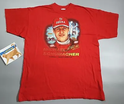 1999 Tour Championship Michael Schumacher F1 Racing Ferrari Vintage T-Shirt Sz L • £41.34