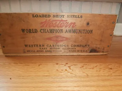 Western World Champion Ammunition Wooden Box 410 36 GA Super Long Range Load • $60