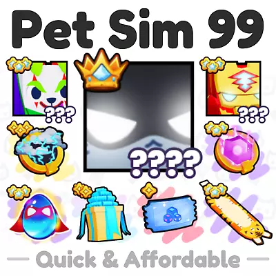 🟢ONLINE - Pet Simulator 99 - Huge Pets / Gems / Enchants / Items - LOWEST👍 • $3.99