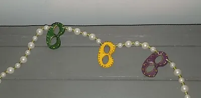 Masks Mardi Gras Beads Party Favor Necklace • $12.99